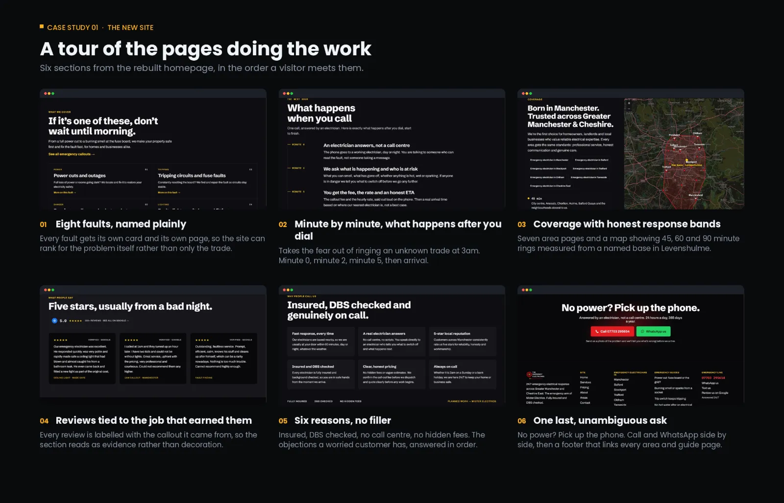 A tour of the new site's pages