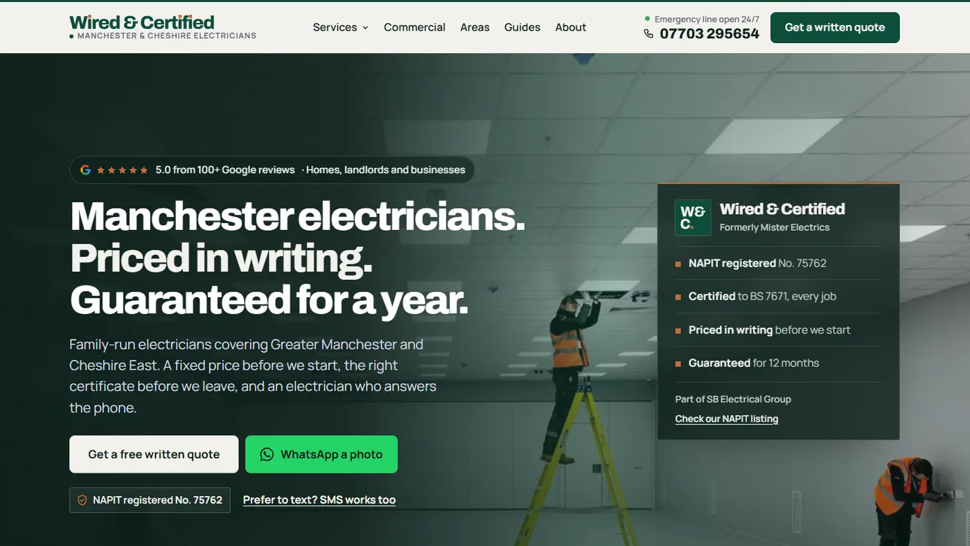 The Wired and Certified homepage we built, live now